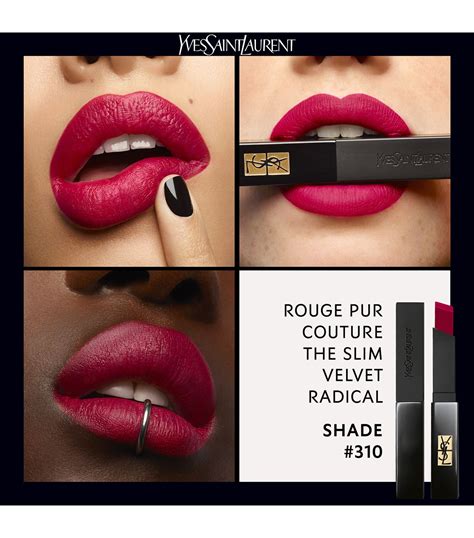 slim radical matte lipstick ysl|ROUGE PUR COUTURE THE SLIM VELVET RADICAL .